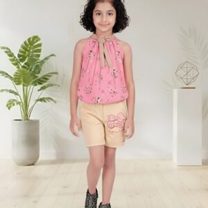 The 'Pretty in Pink' Co-ord Set: Chic Floral Top & Shorts